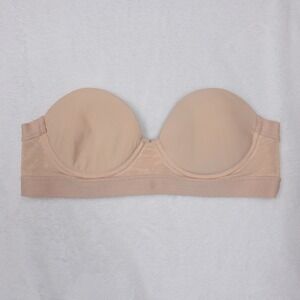Pepper MVP Strapless Bra Womens 32A Tan Nude Underwire Silicone Grip